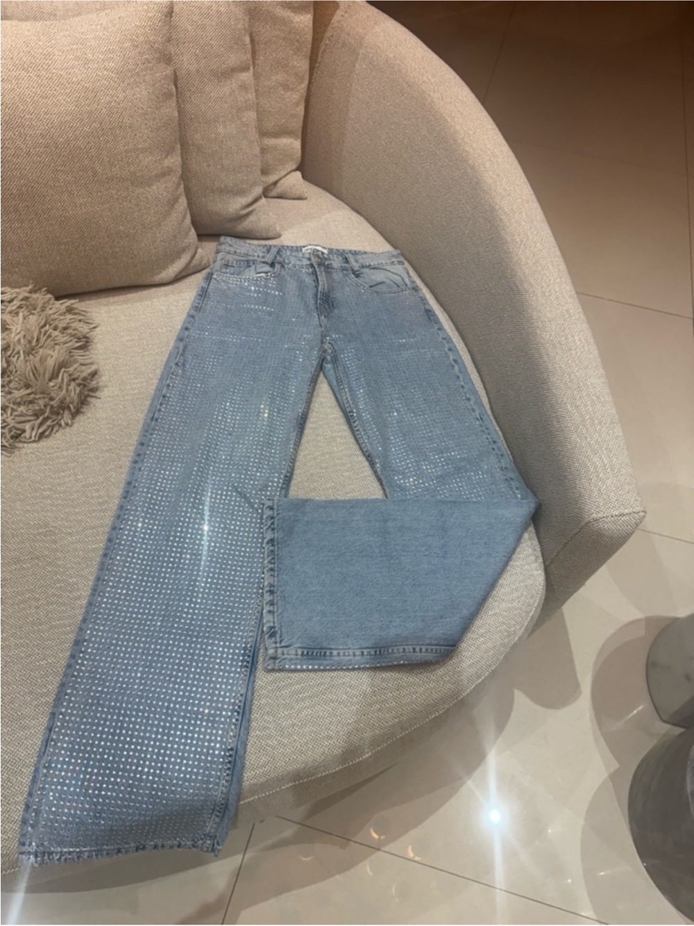 Zara Rhinestone Embellished Denim - Picture 3 of 3